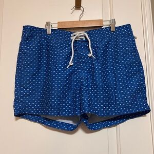 Original Penguin Blue Patterned Men's Hybrid Shorts